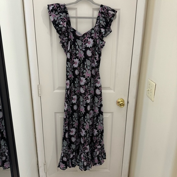 NWOT Mille Resort & Travel Klara Dress Sz Small Floral Tropical Night BlockPrint - Picture 5 of 6